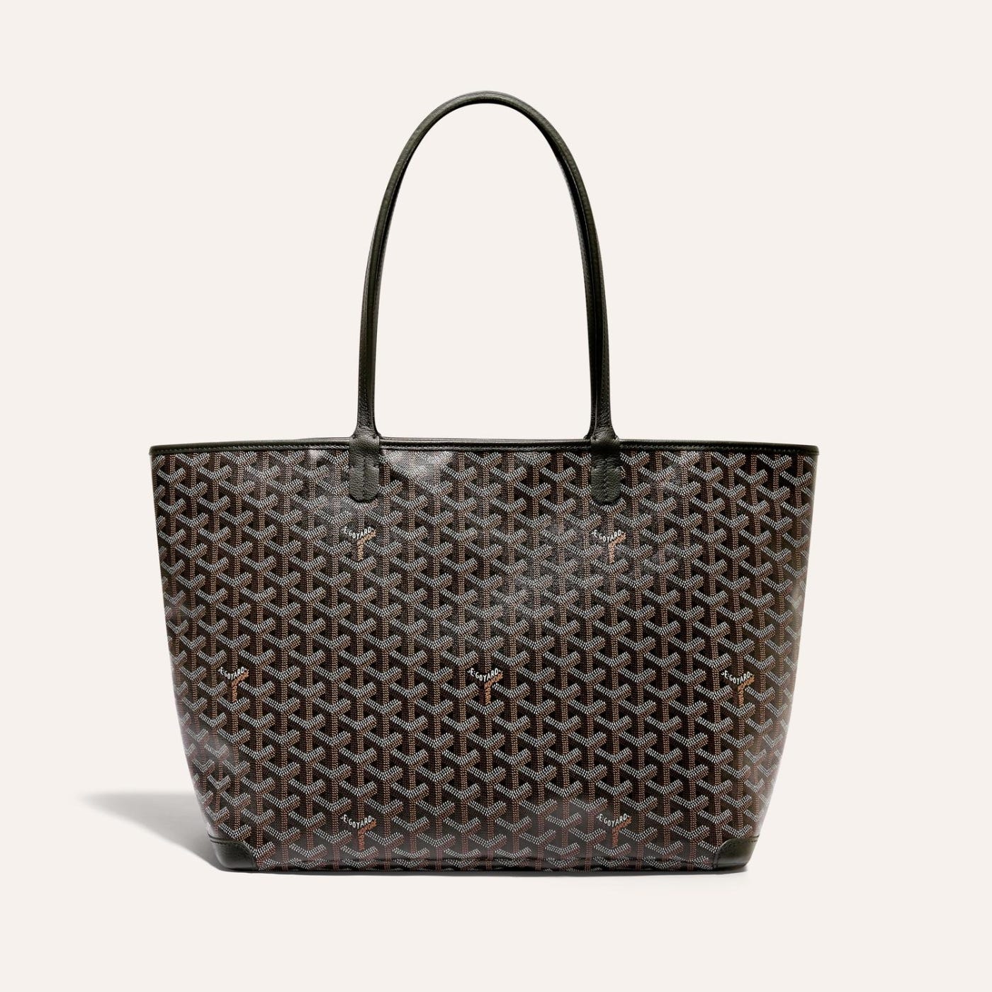 Goyard Artois Tote MM Black Goyardine Canvas & Chevroches Calfskin Palladium Hardware - Image 1